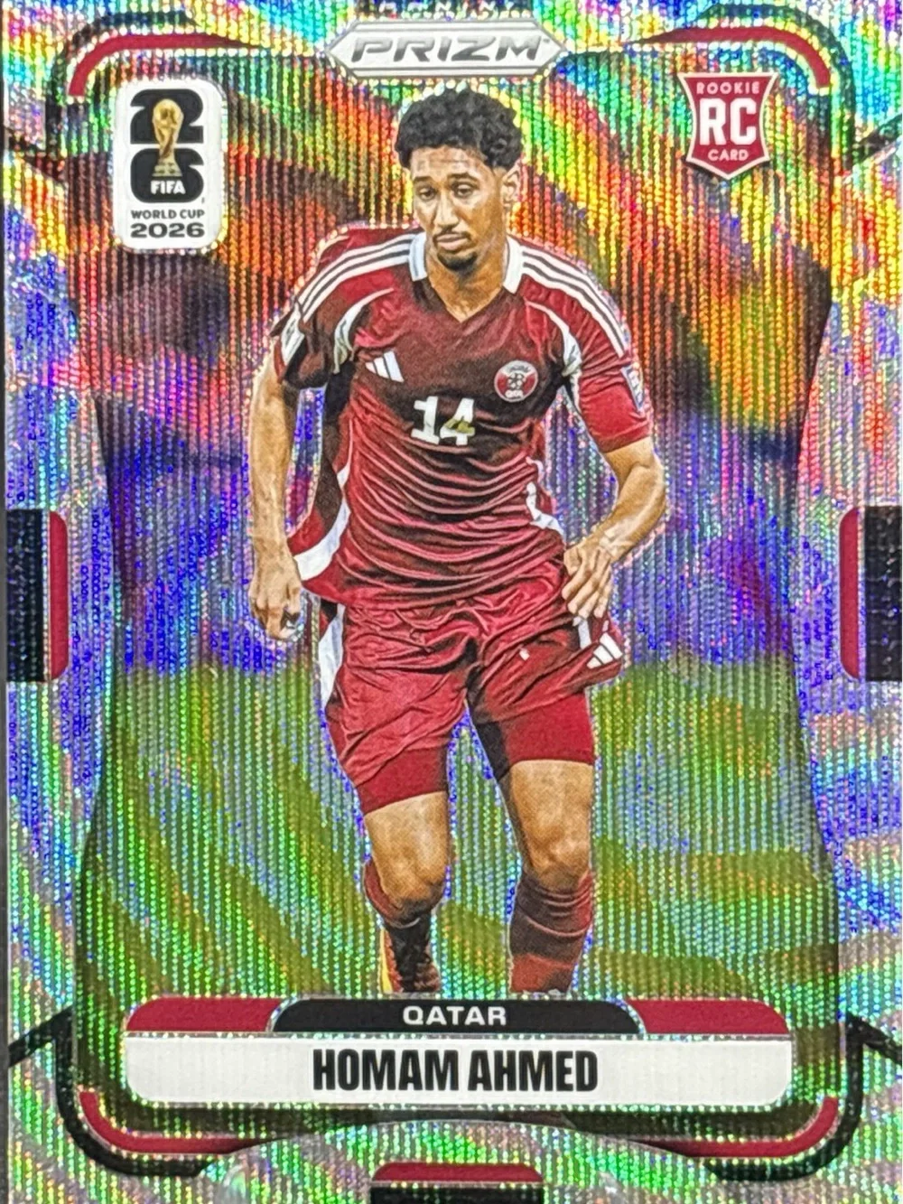 Panini Prizm Homam Ahmed Rookie Soccer Card - Silver Prizm
